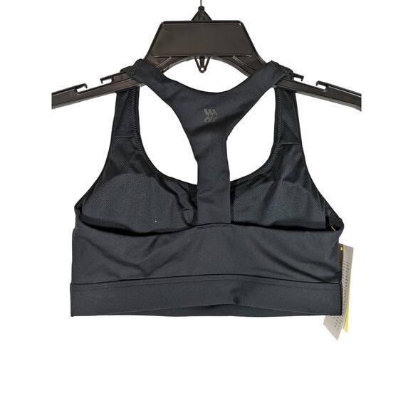 Sports Bra Medium Support TBack All in Motion Black XS Racerback Pullover Padded - Picture 2 of 11